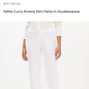 BRAND NEW LOFT Ivory Straight Leg Pants